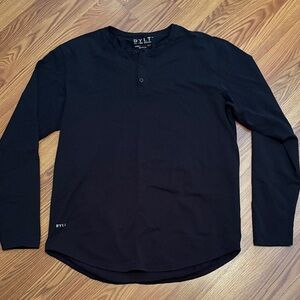 BYLT Basics Men's Dark Long Sleeve Henley